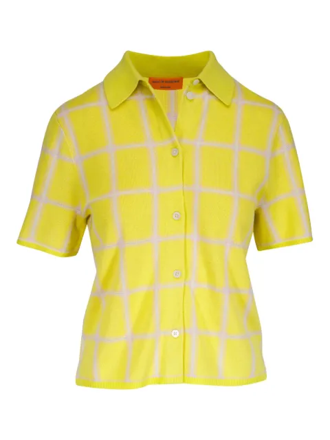 Guest In Residence camisa con cuadros estampados