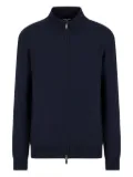 Giorgio Armani high-neck zip-up cardigan - Blue