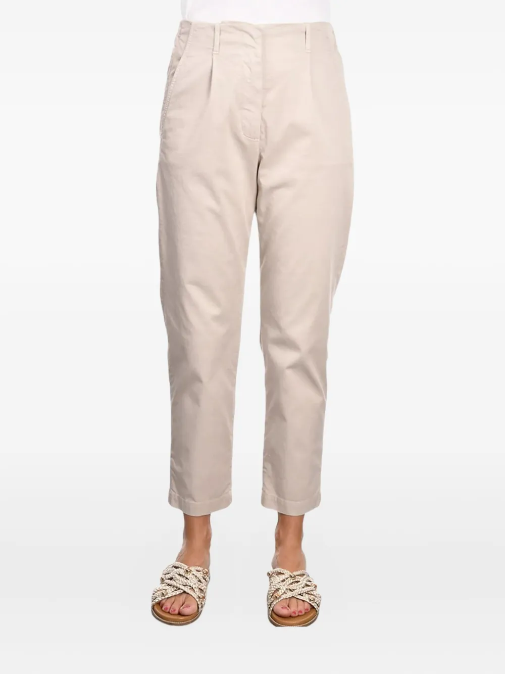 pleated cotton trousers