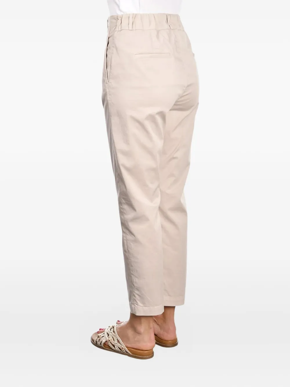 Gran Sasso pleated cotton trousers - Wit