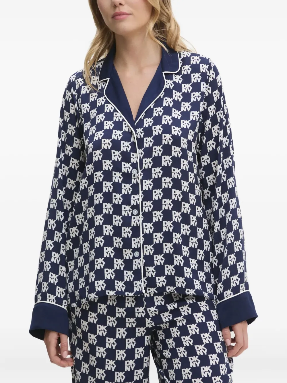 DKNY Pyjama met logoprint Blauw