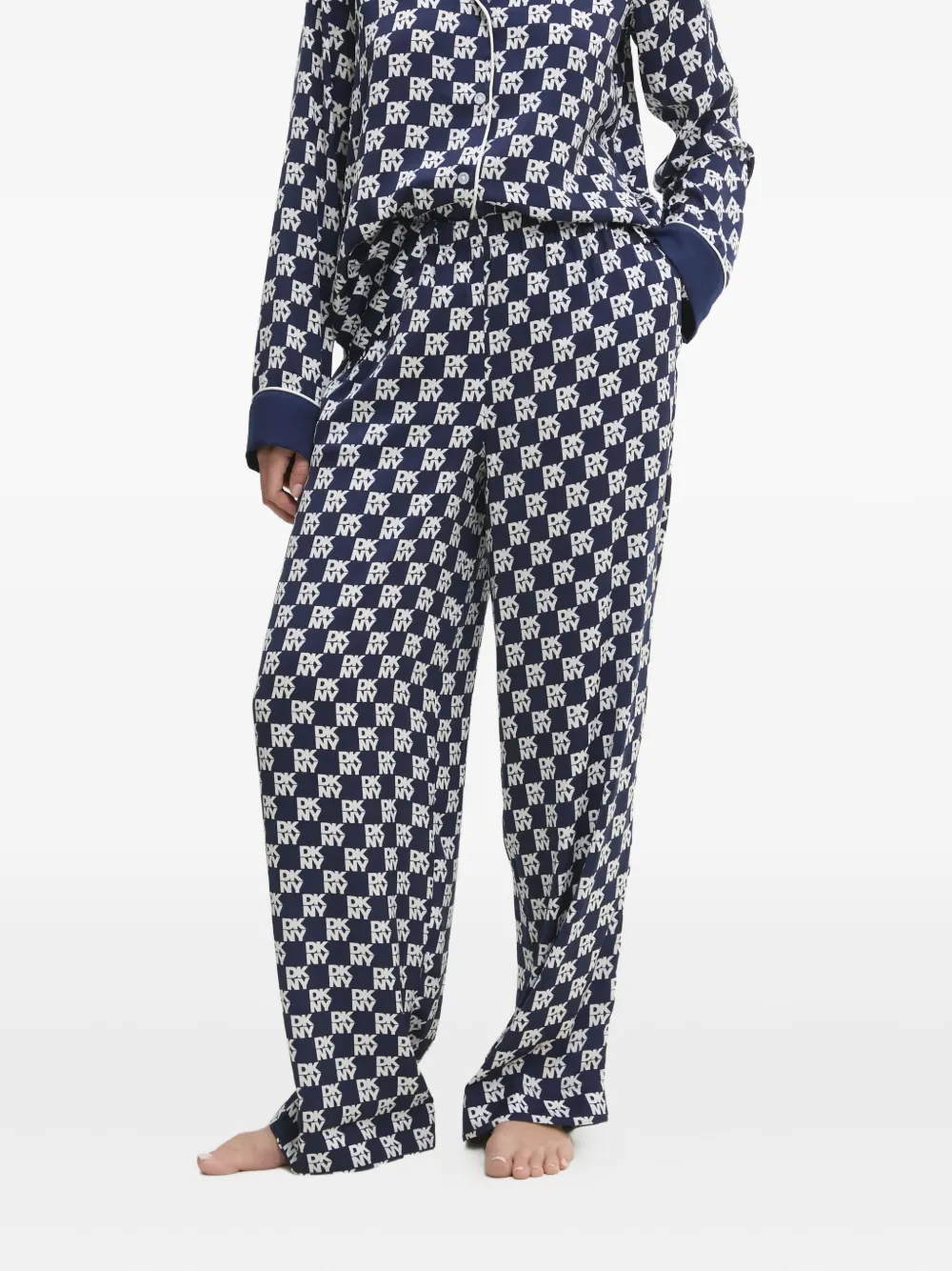 DKNY Pyjama met logoprint Blauw