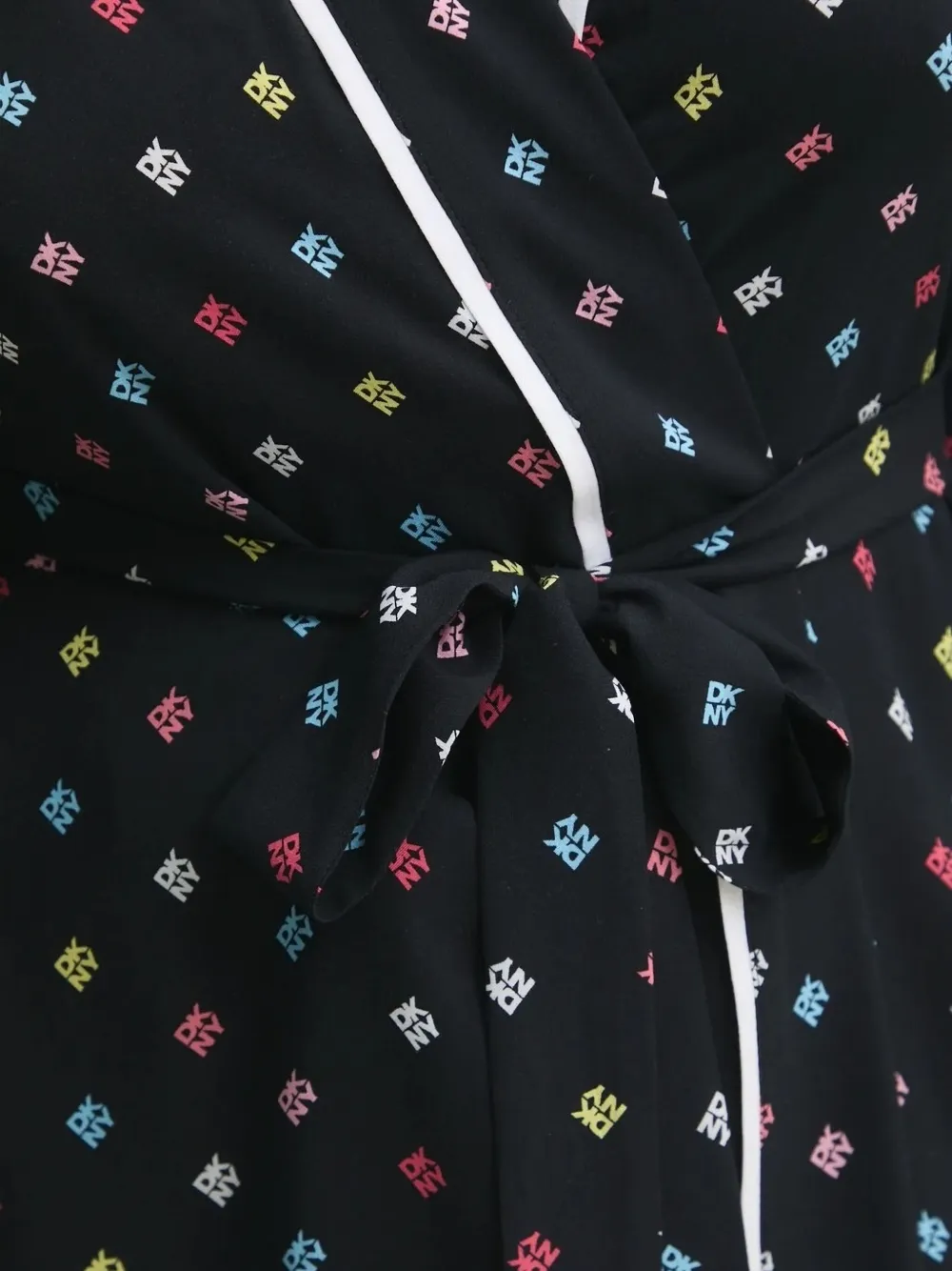 DKNY logo-print robe Zwart