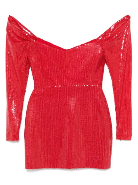 Alex Perry off-shoulder draped mini dress