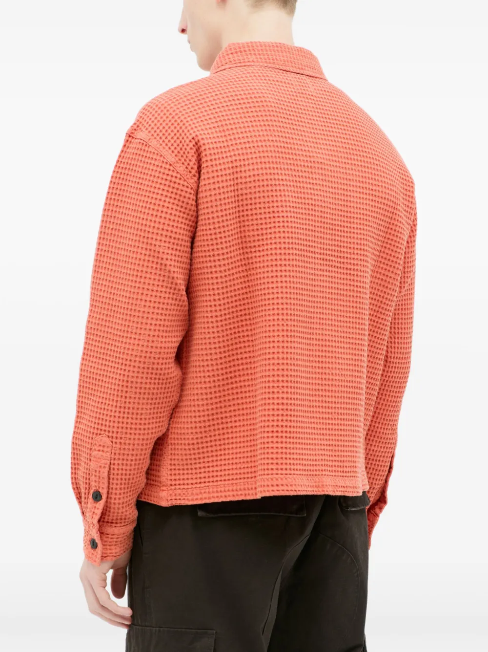 Brain Dead Wafelgebreid shirtjack Oranje