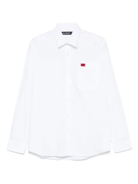 Karl Lagerfeld logo-embroidered shirt 