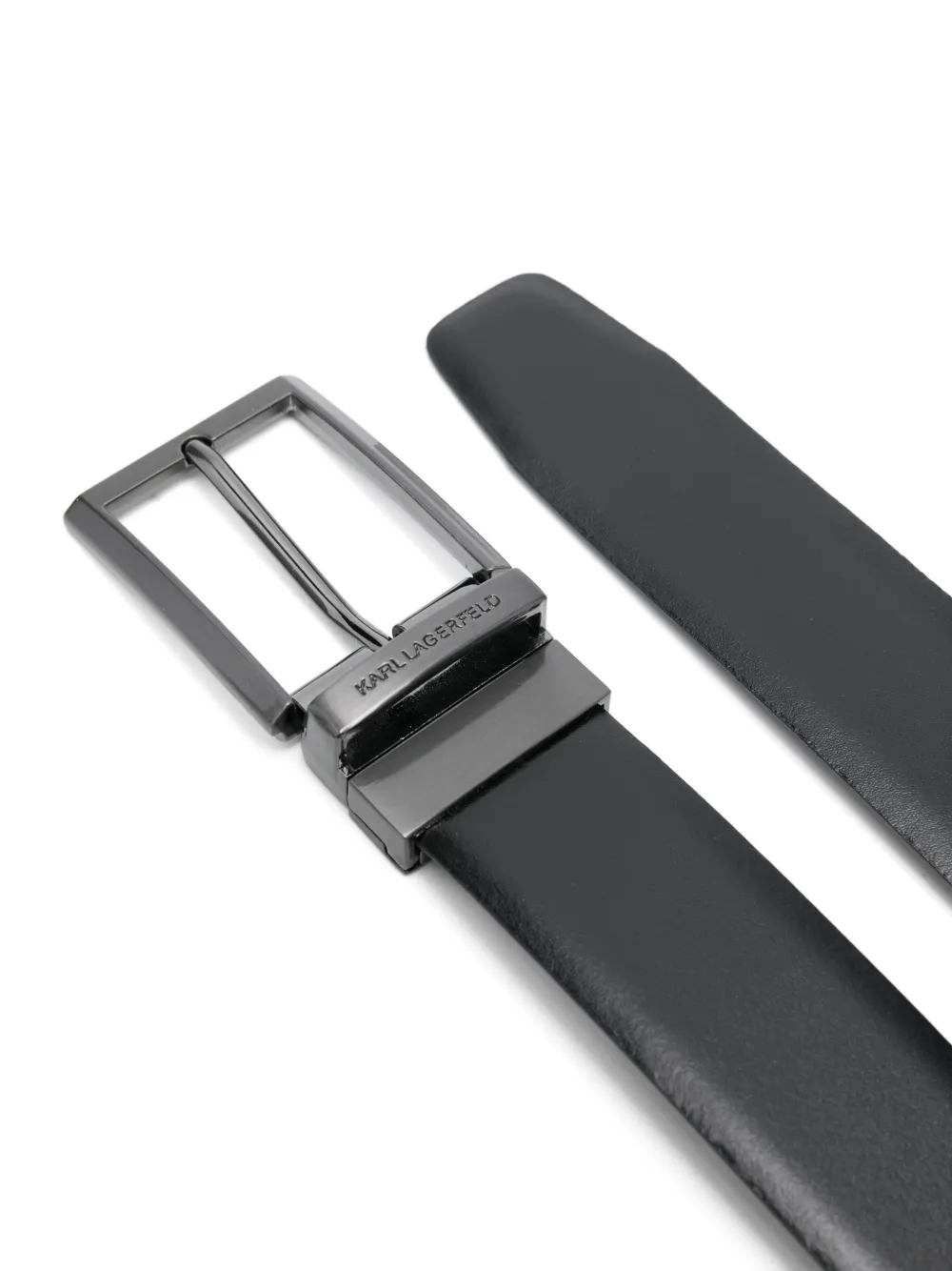 Karl Lagerfeld leather belt - Zwart