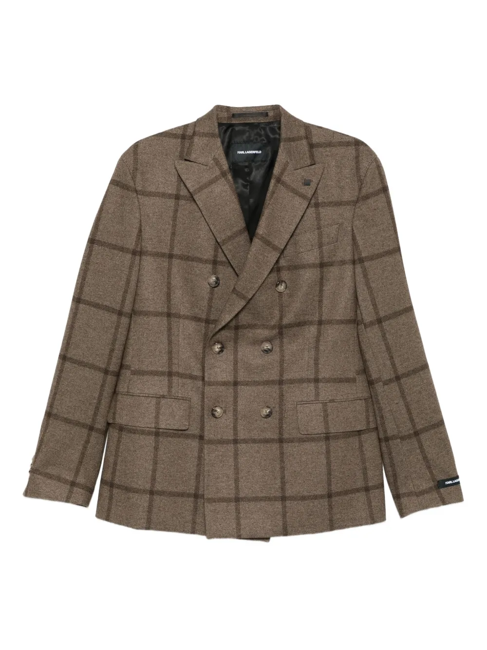 Karl Lagerfeld Geruite blazer Bruin