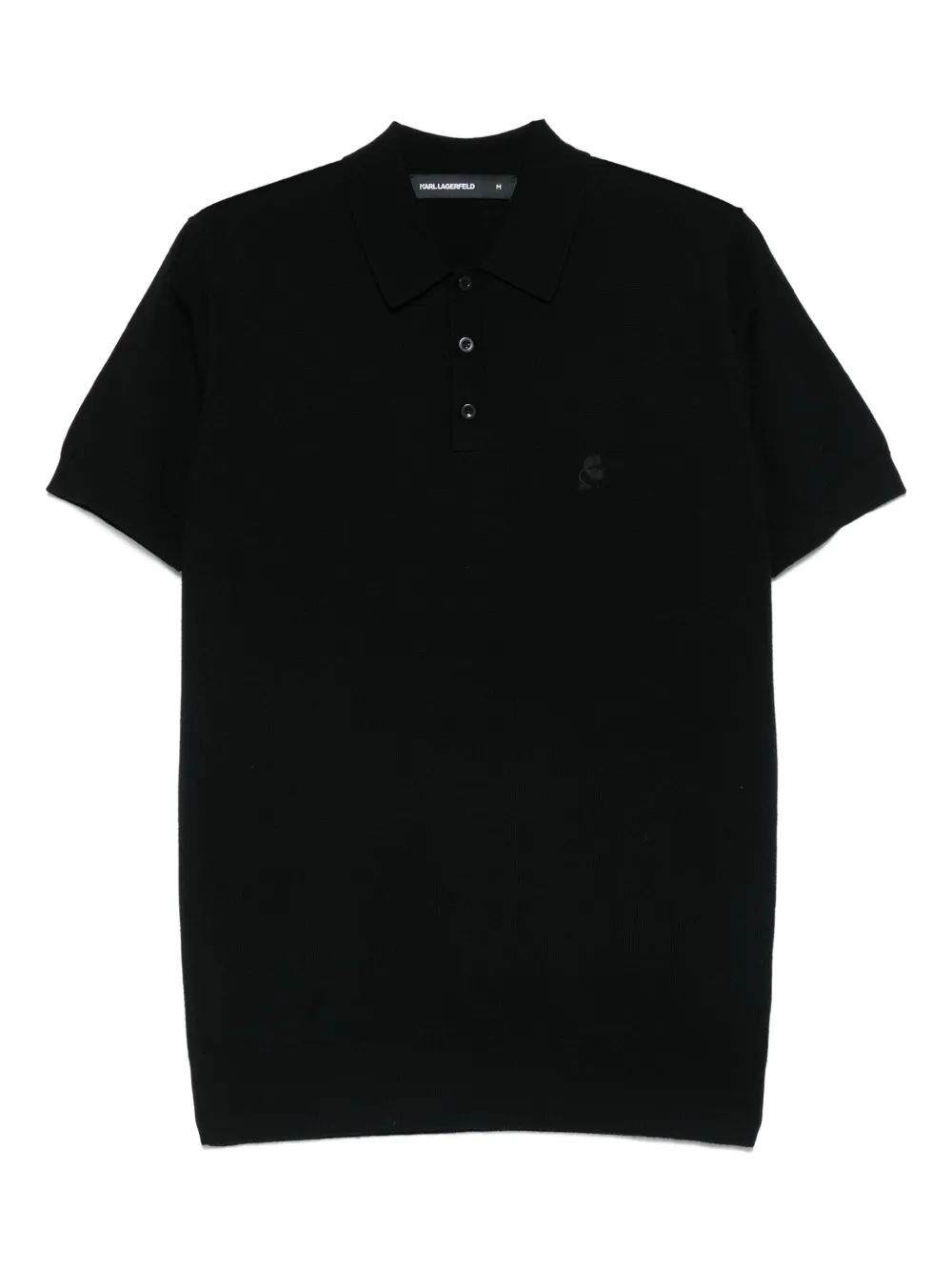 Karl Lagerfeld Poloshirt van merino Zwart