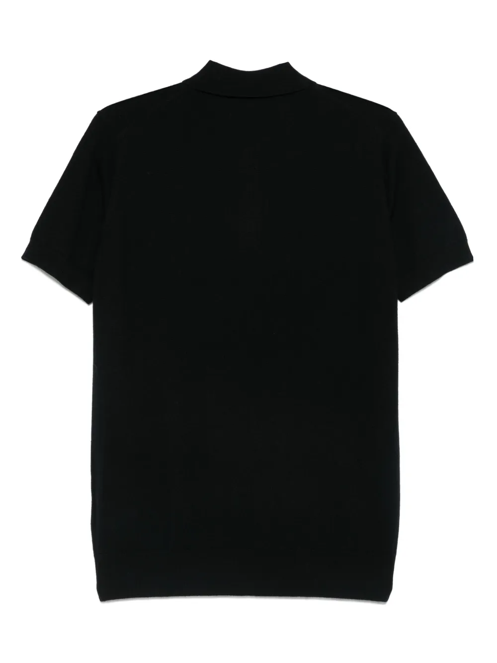 Karl Lagerfeld merino polo shirt - Zwart
