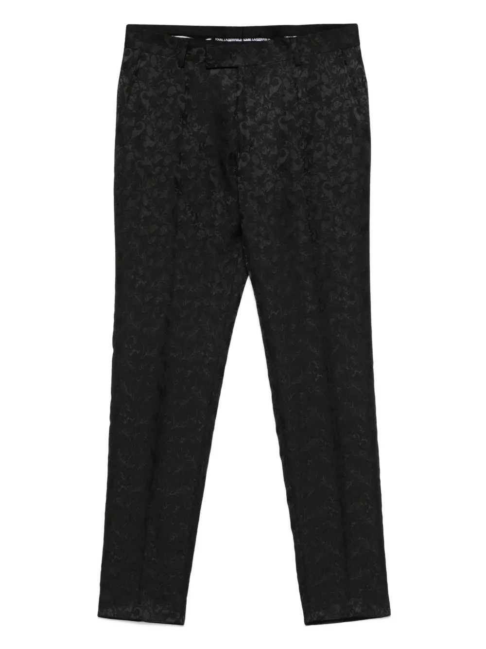 Karl Lagerfeld patterned-jacquard trousers | Black | Image 1