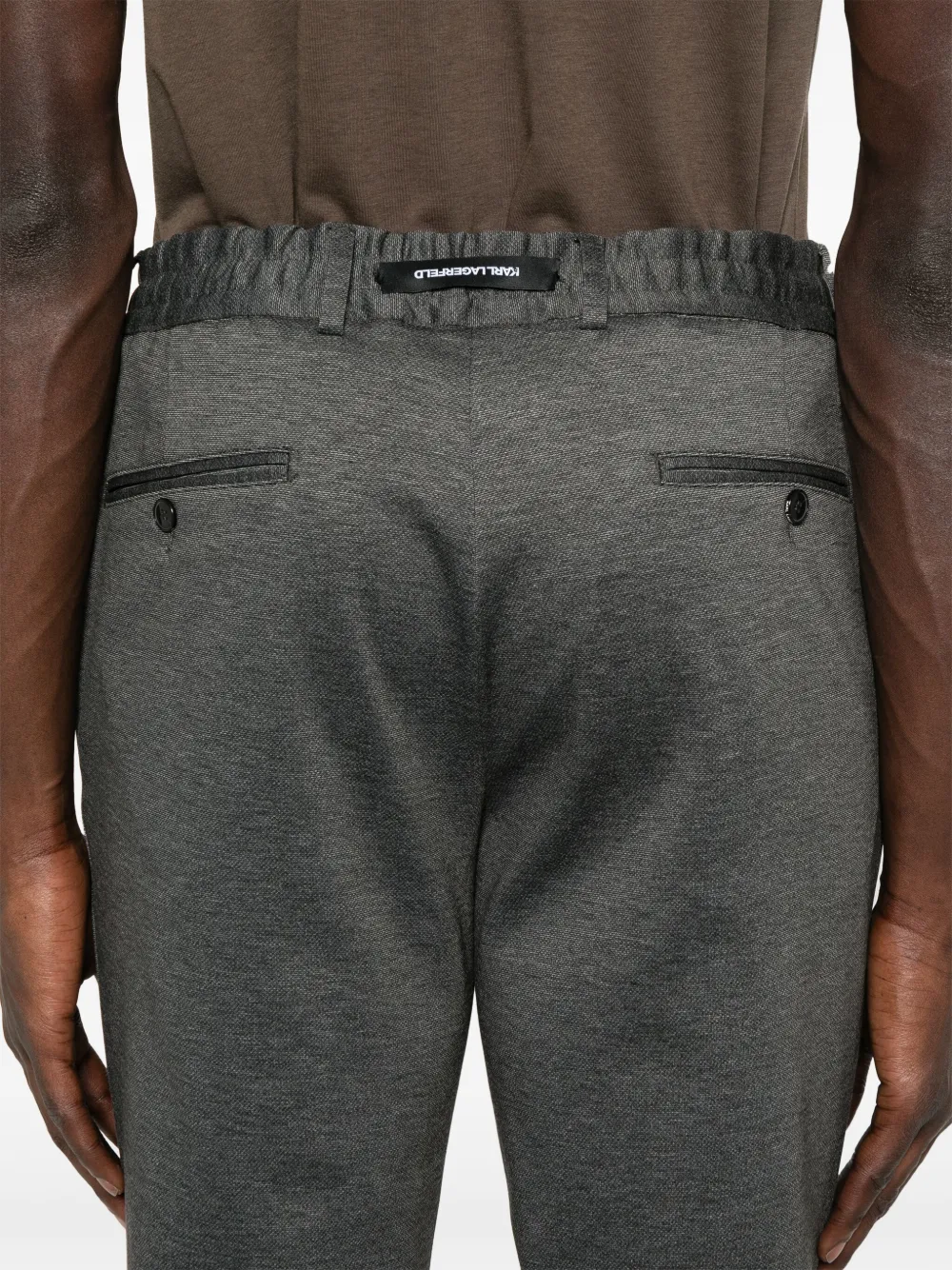 Karl Lagerfeld Broek met trekkoord Grijs