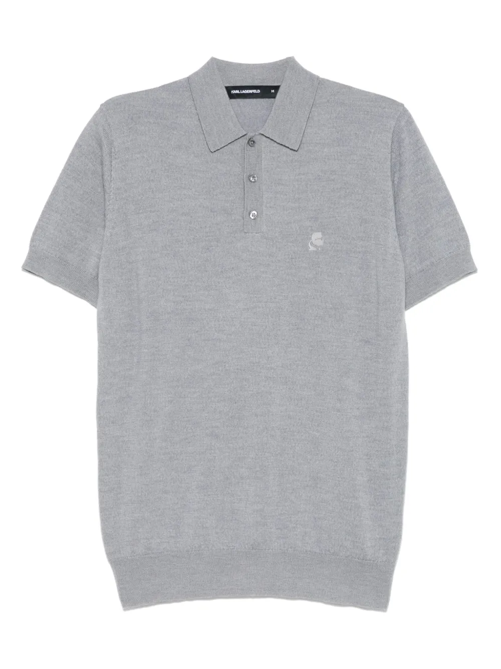 Karl Lagerfeld Poloshirt van merino Grijs