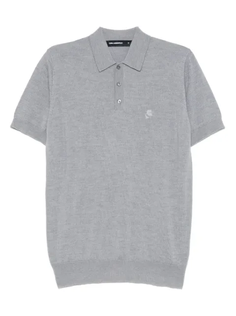 Karl Lagerfeld playera tipo polo de manga larga