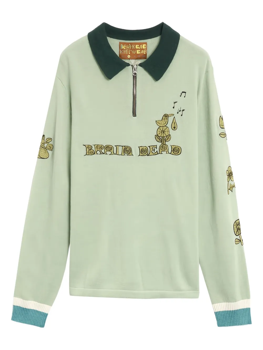 Brain Dead playera tipo polo Lex | verde | Image 1