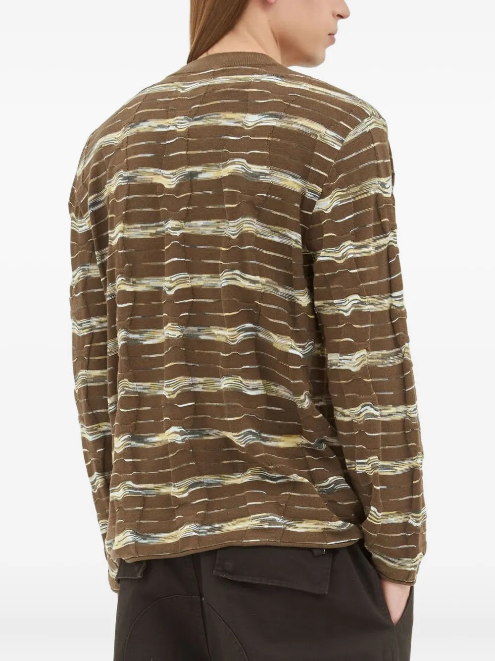 Brain Dead Cotton Textured Sweatshirt In Brown