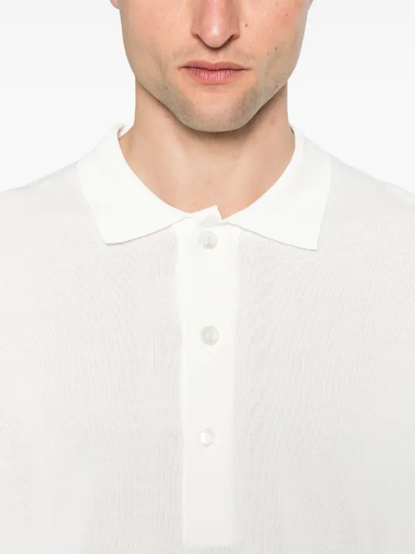 Lardini Knitted Polo Shirt | White | FARFETCH