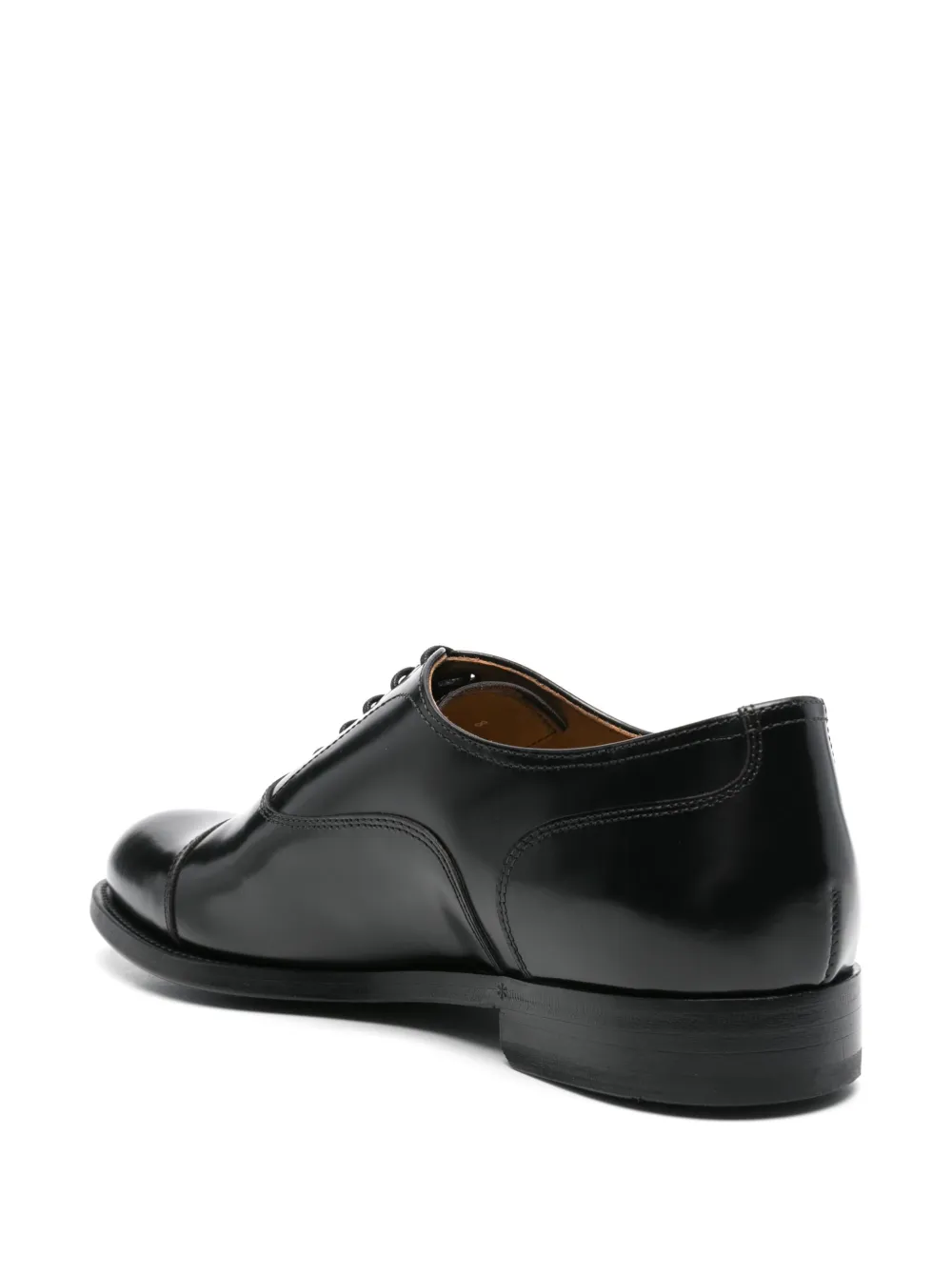 Green George leather Derby shoes Black