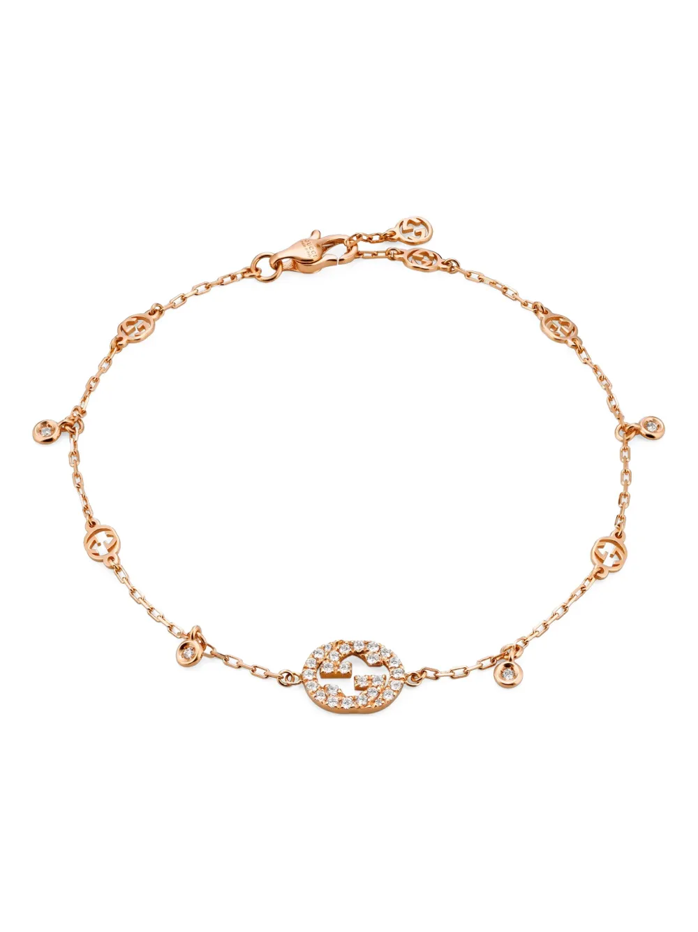 Gucci Interlocking Gourmette Armband - Rosa