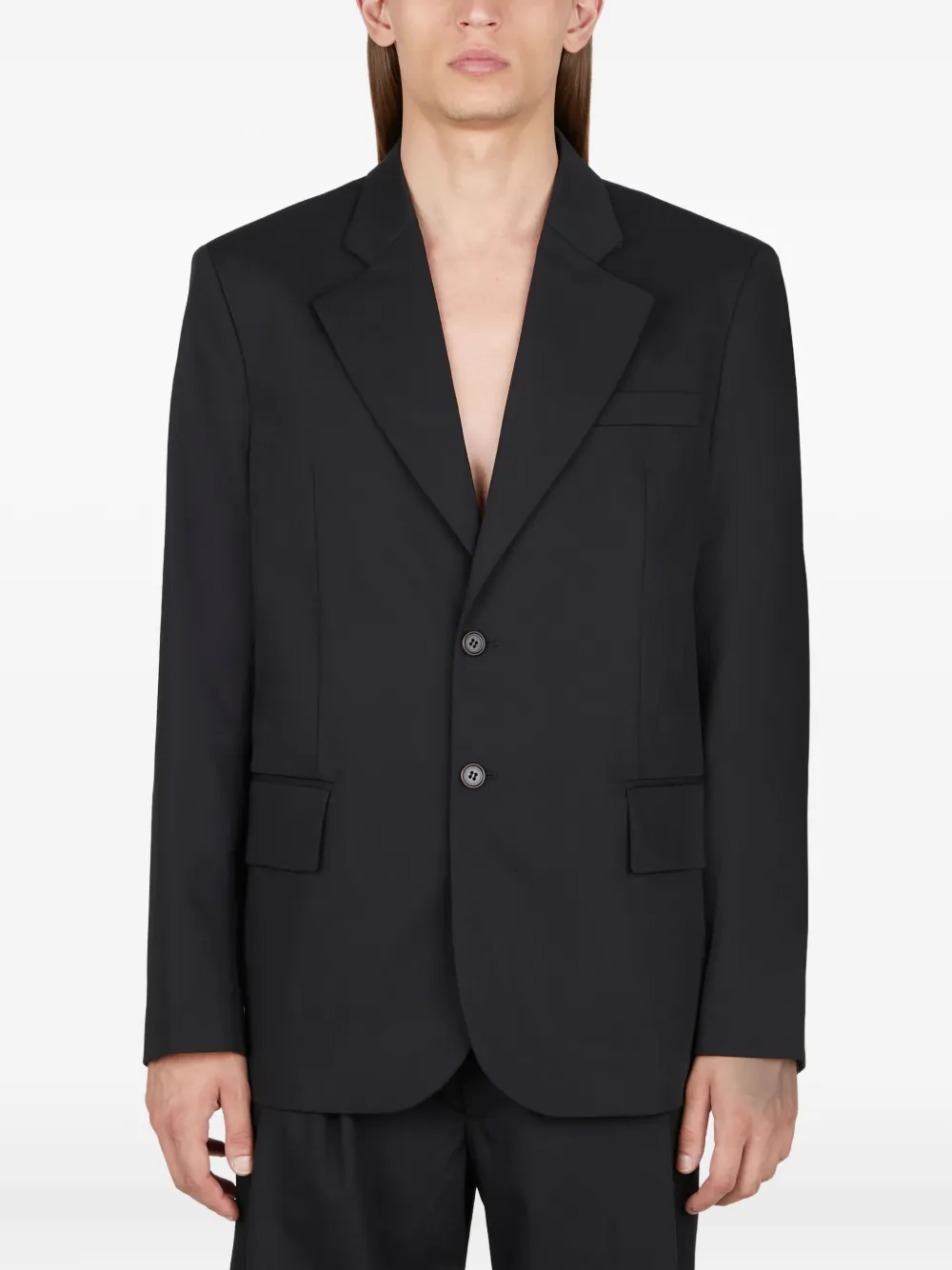Diomene single breasted blazer | Black | Image 1
