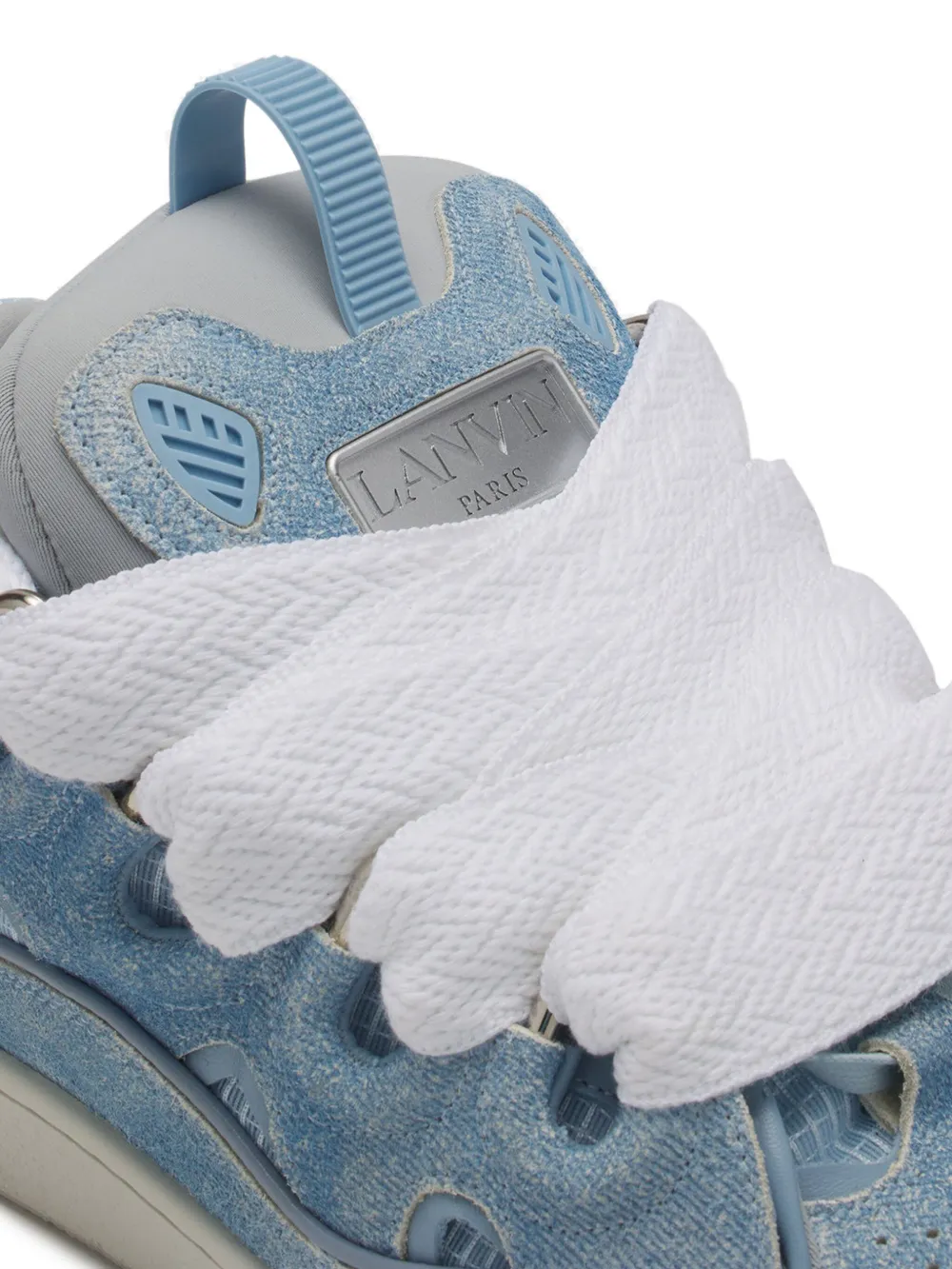 Lanvin logo-detail denim-panel sneakers 254 DENIM BLUE