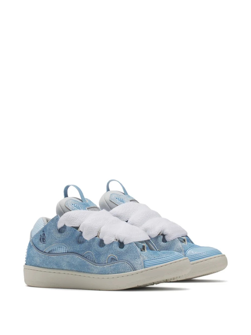 Lanvin logo-detail denim-panel sneakers 254 DENIM BLUE