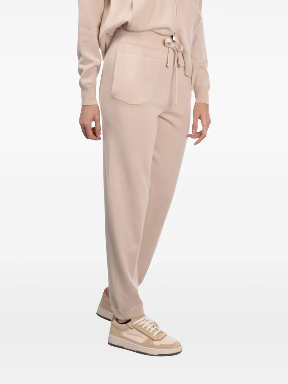cashmere-blend track pants