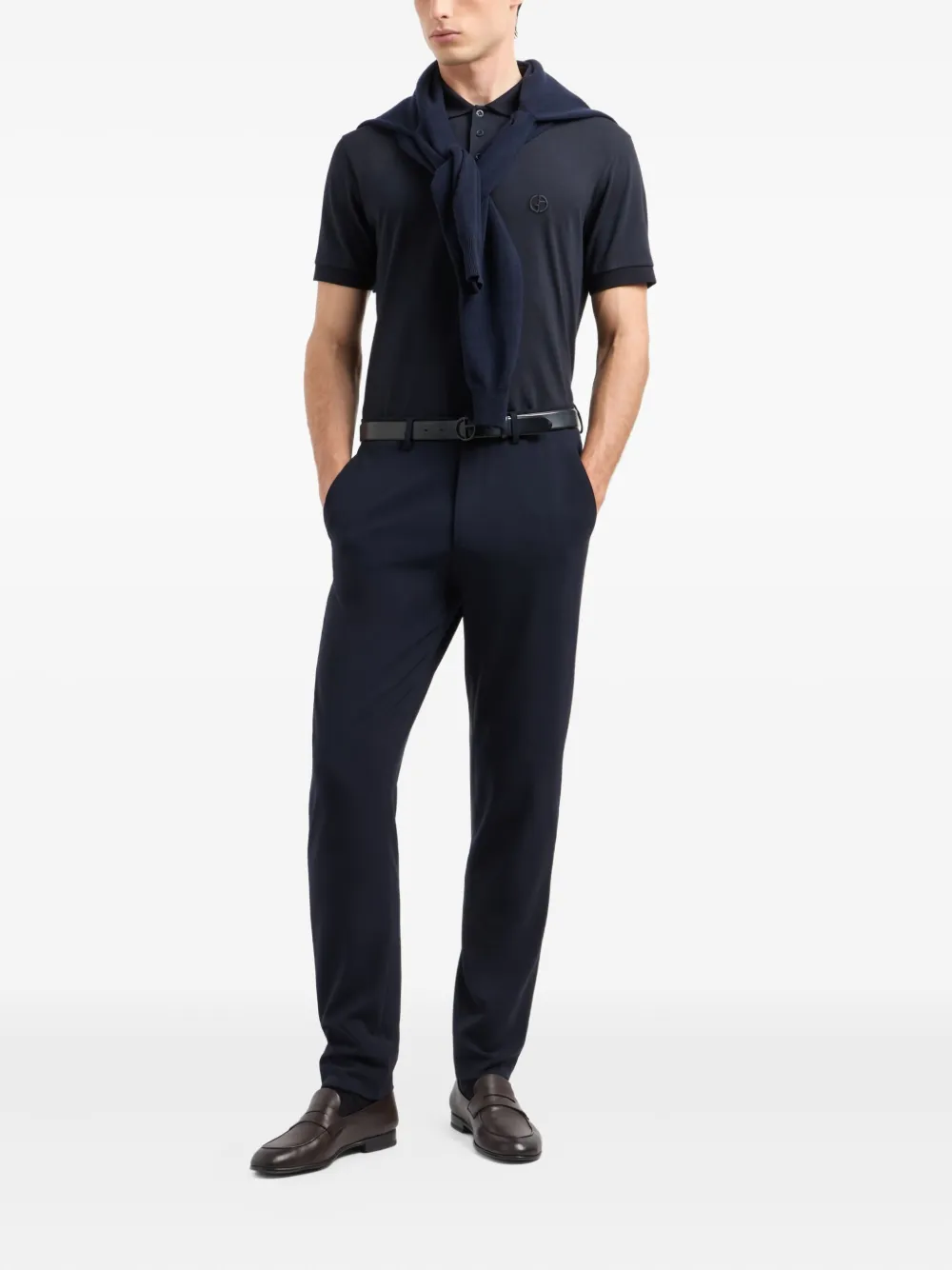 Giorgio Armani short-sleeve polo shirt - Blauw