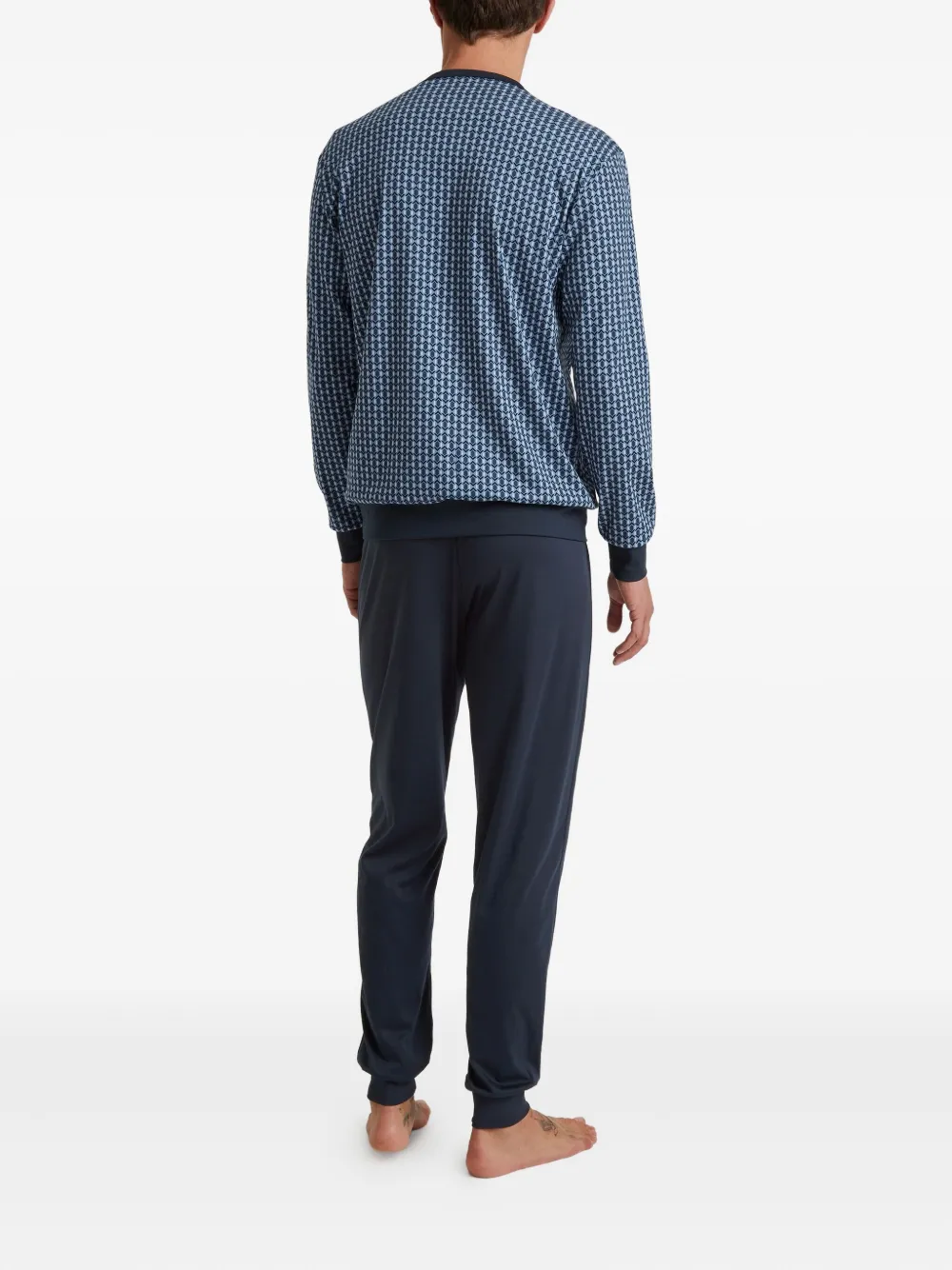 CALIDA Pyjama met grafische print Blauw