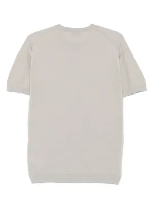トップス JOHN SMEDLEY BARBLY STRIPED T-SHIRT M John Smedley Men's Allan Stripe T-Shirt in French Navy/White