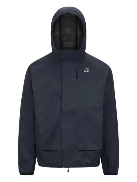 K-Way logo-embroidered hooded jacket
