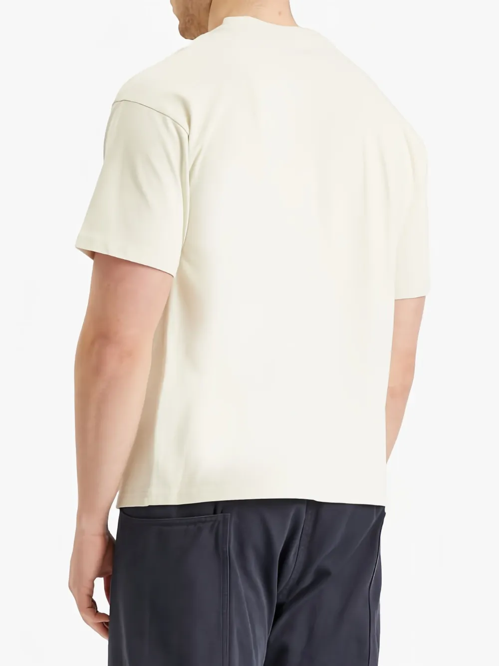 Napapijri Crew Neck Graphic Print T-shirt Straight Hem In Neutrals