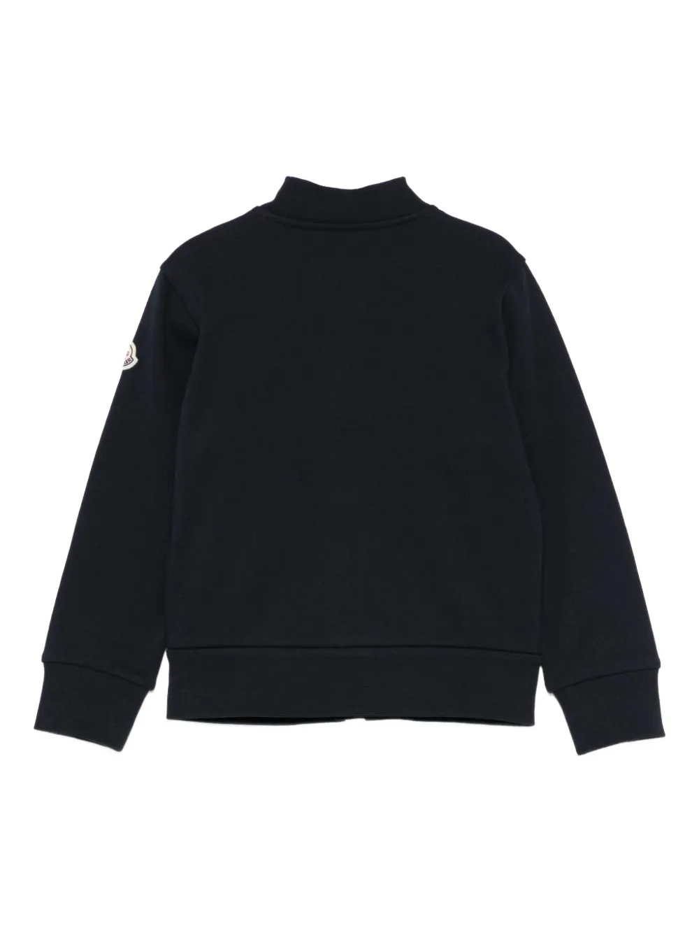 Moncler Enfant Sweater met logopatch en rits Blauw
