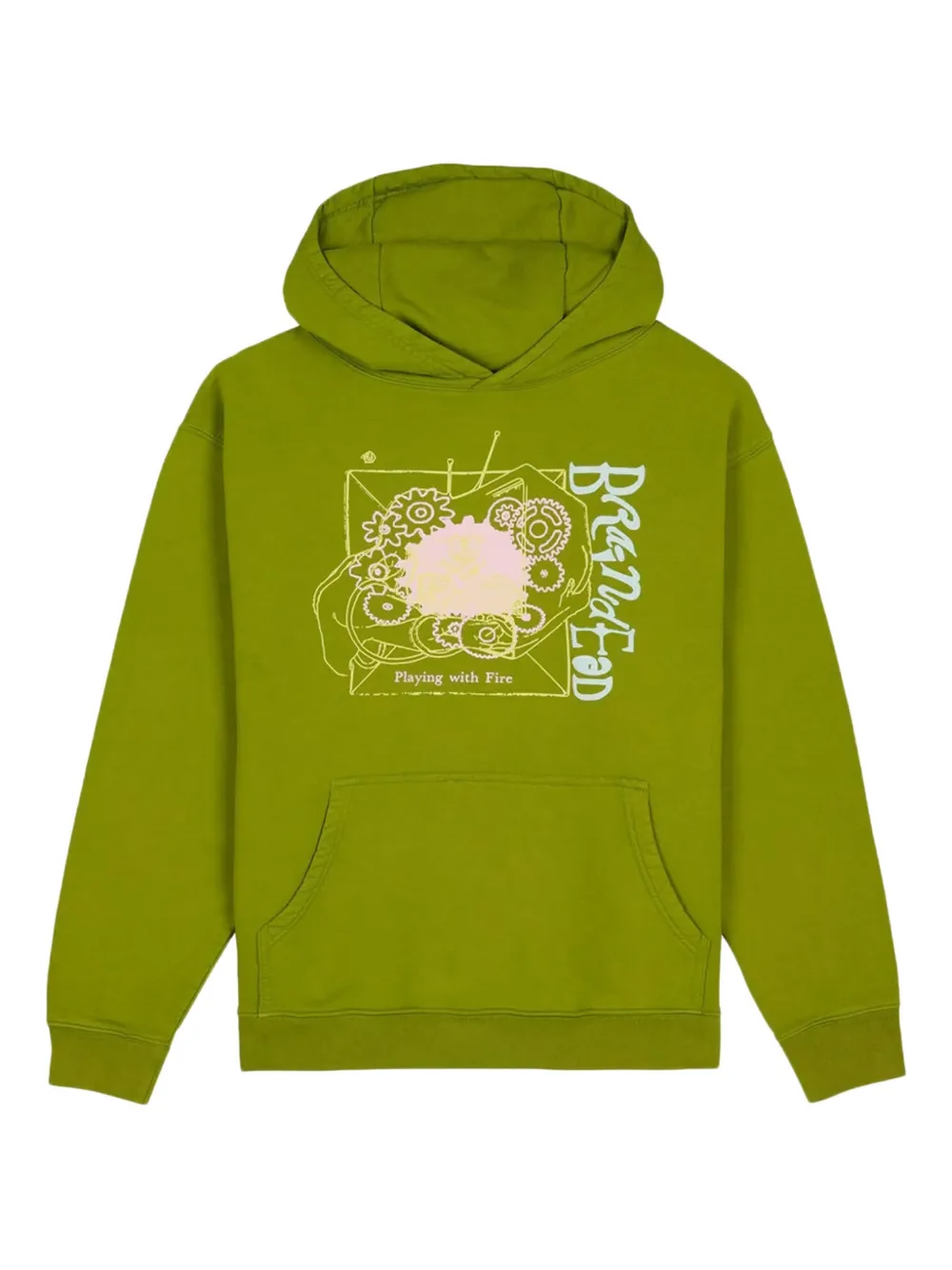 Brain Dead hoodie Playing With Fire | verde | Image 1