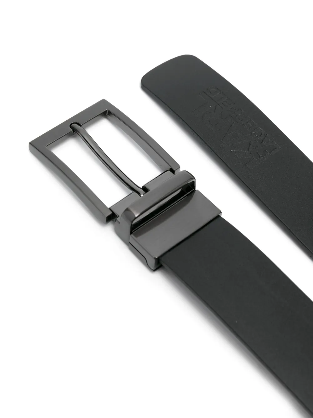 Karl Lagerfeld leather belt - Zwart