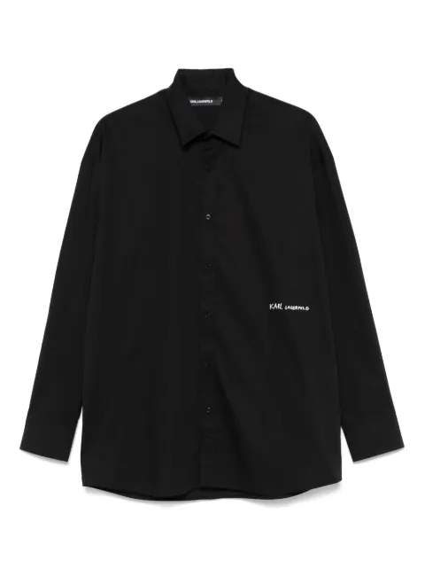 Karl Lagerfeld camisa con aplique del logo