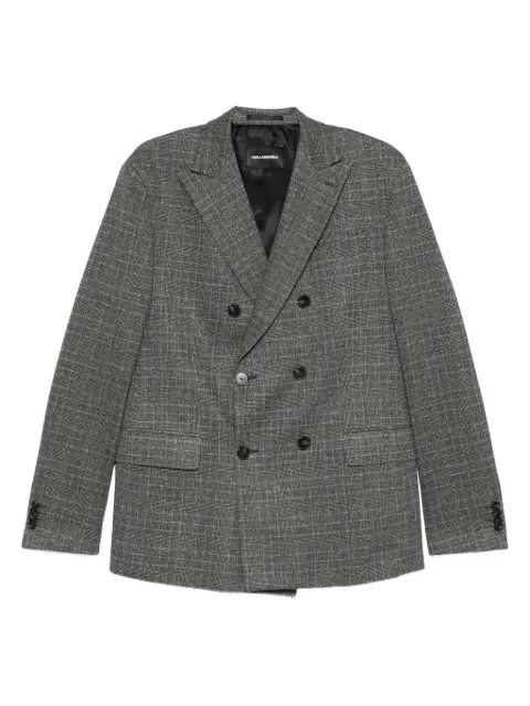 Karl Lagerfeld blazer croisé à carreaux