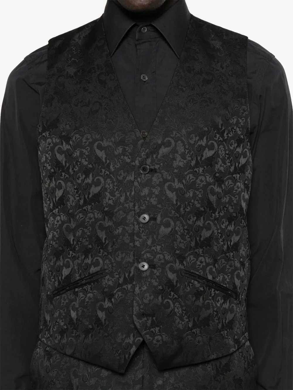 Karl Lagerfeld Gilet met jacquard Zwart