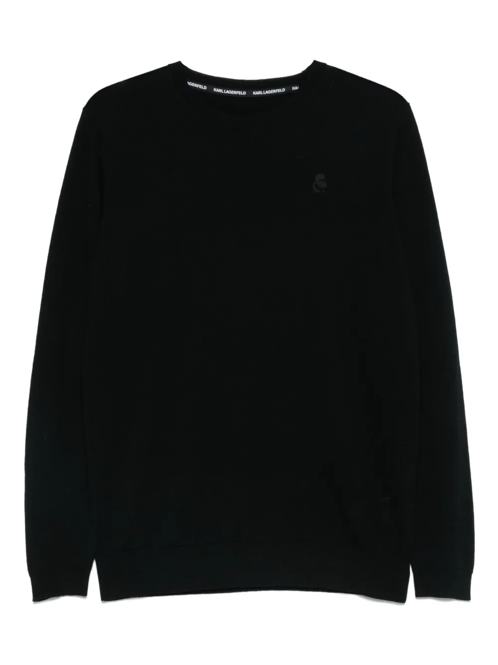 Karl Lagerfeld pull en mérinos | noir | Image 1
