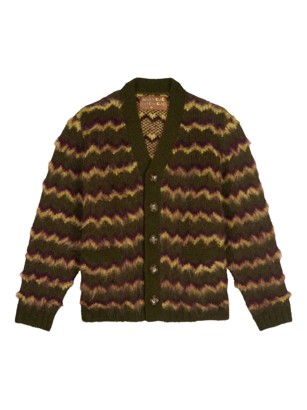 Brain Dead alpaca wool-blend cardigan | Green | Image 1