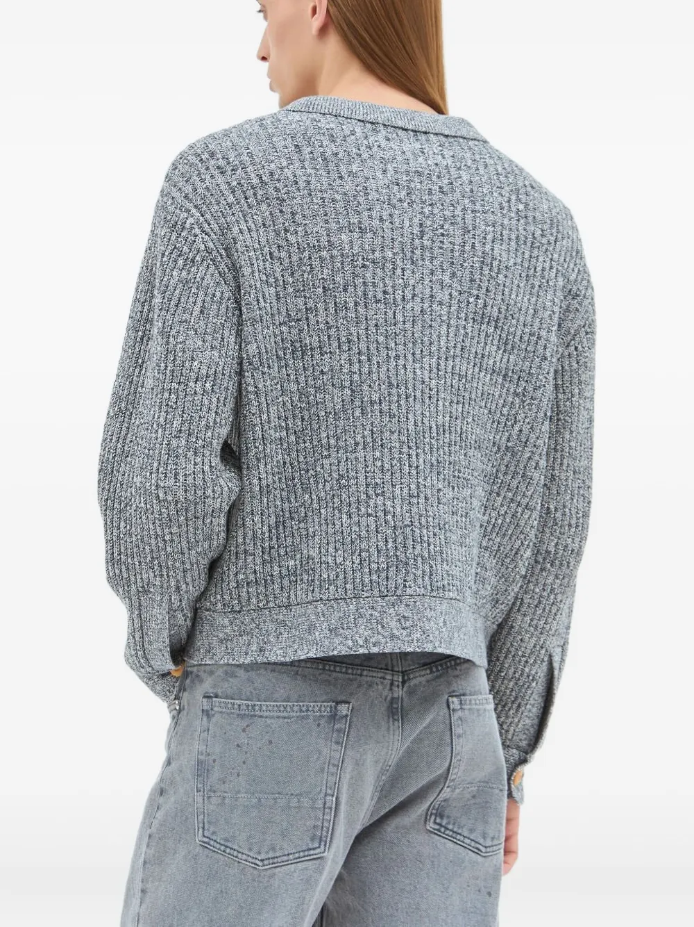 Brain Dead Button Front Cardigan In Grey