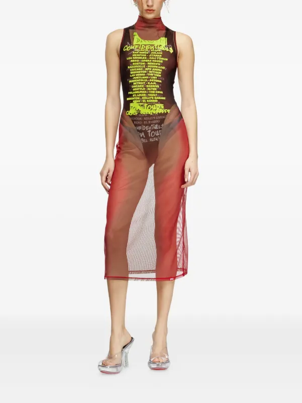 Diesel D-Agnec Midi Dress | Brown | FARFETCH