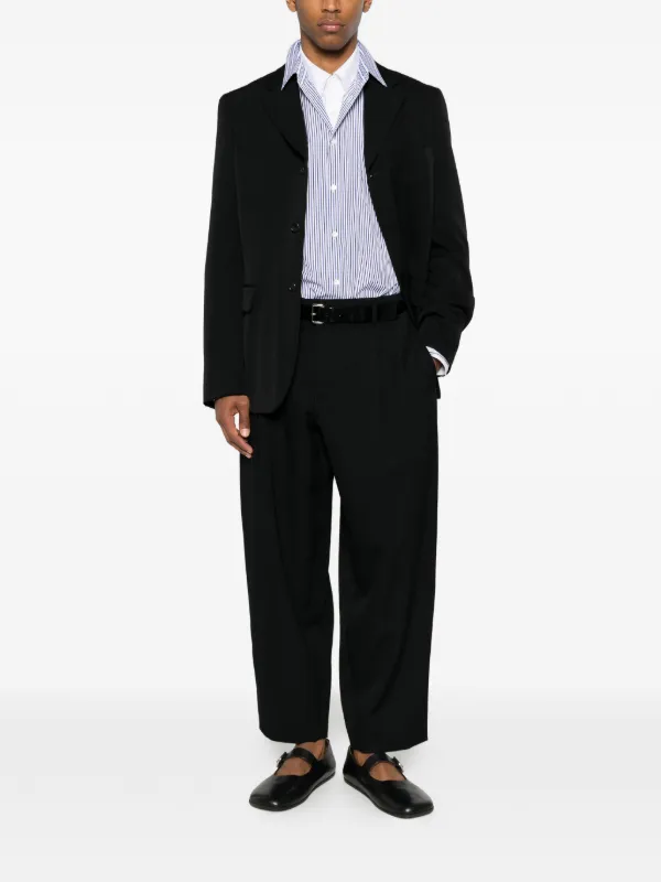 Comme Des Garçons Homme Plus Wool Trousers | Black | FARFETCH