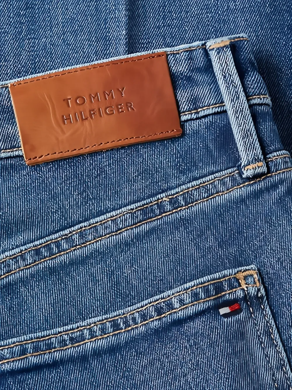 Shop Tommy Hilfiger Logo-patch Jeans In Blue