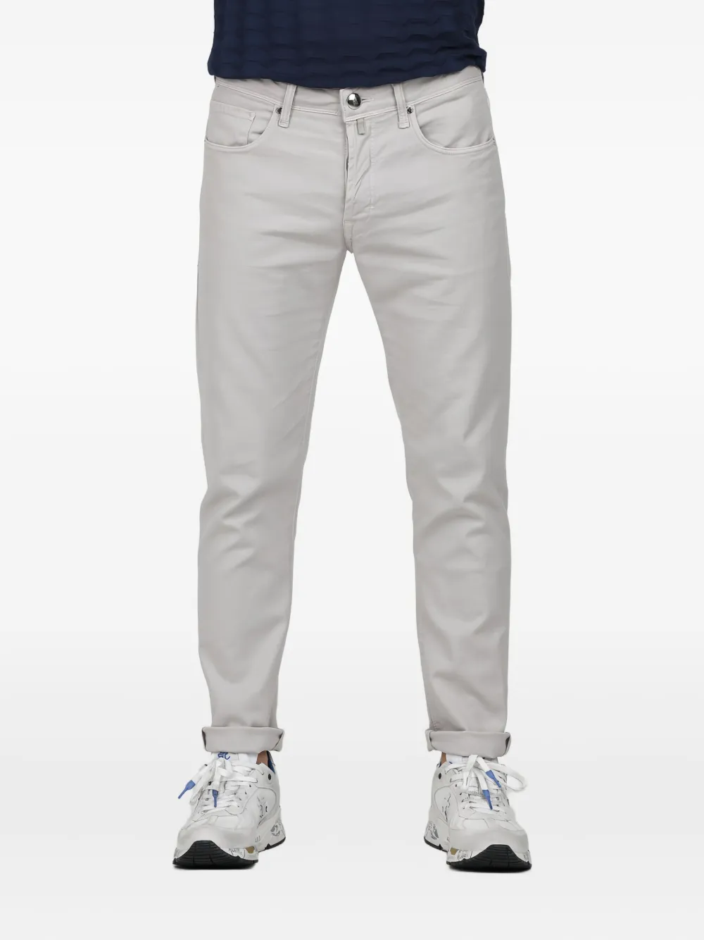 Incotex Cotton Jeans In Neutral
