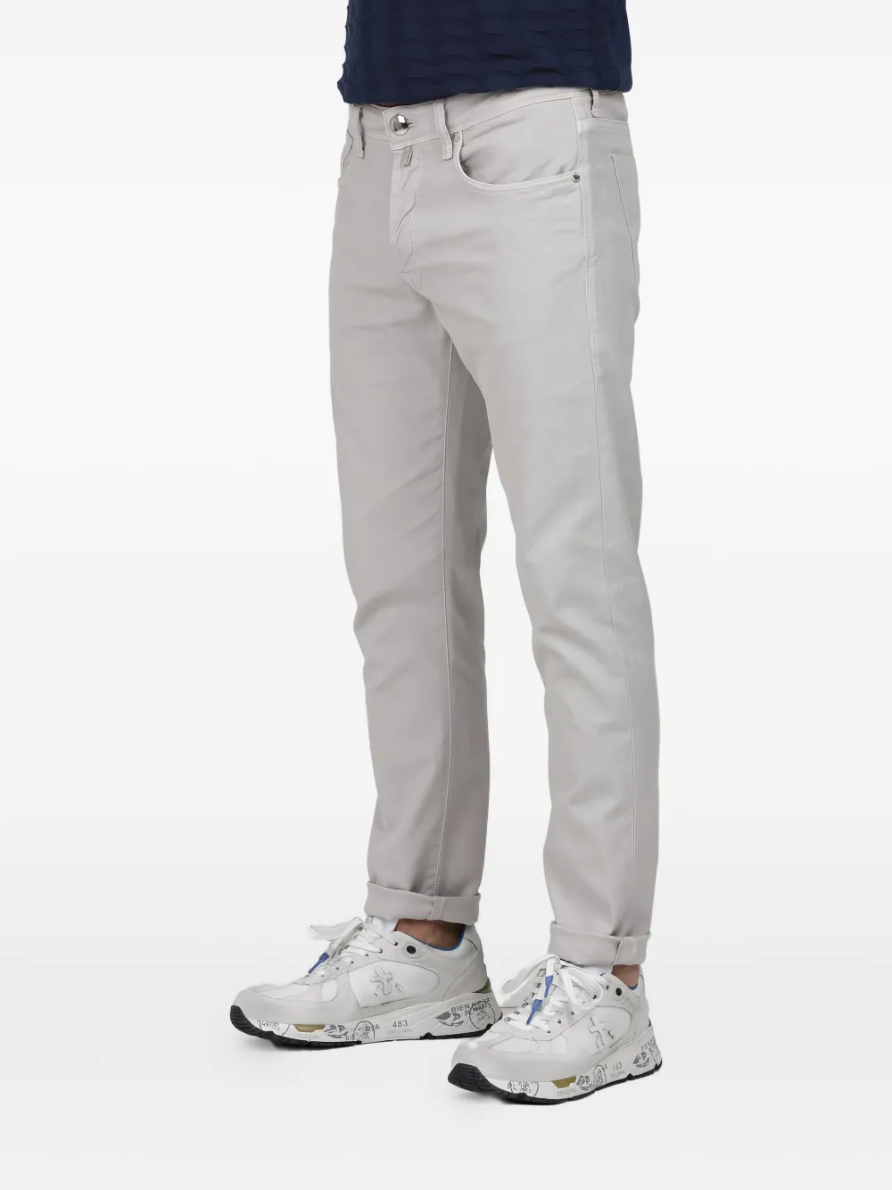 Incotex Cotton Jeans In Neutral