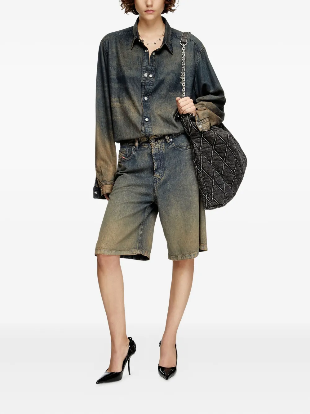 Diesel De-Sire denim shorts Blauw