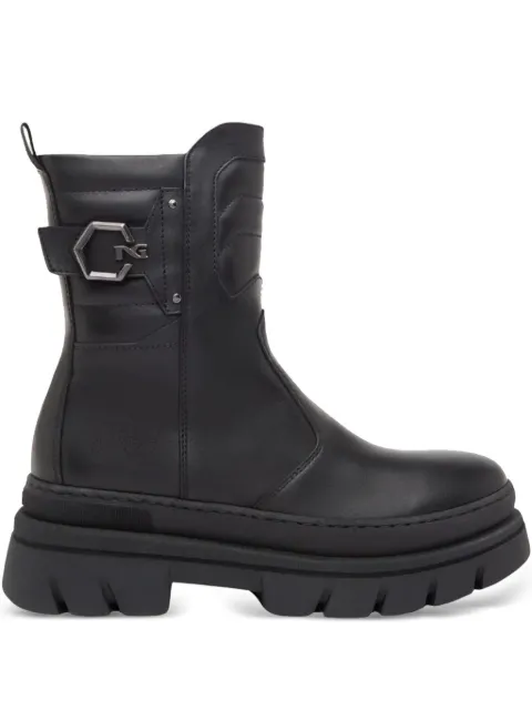 NERO GIARDINI botines con paneles