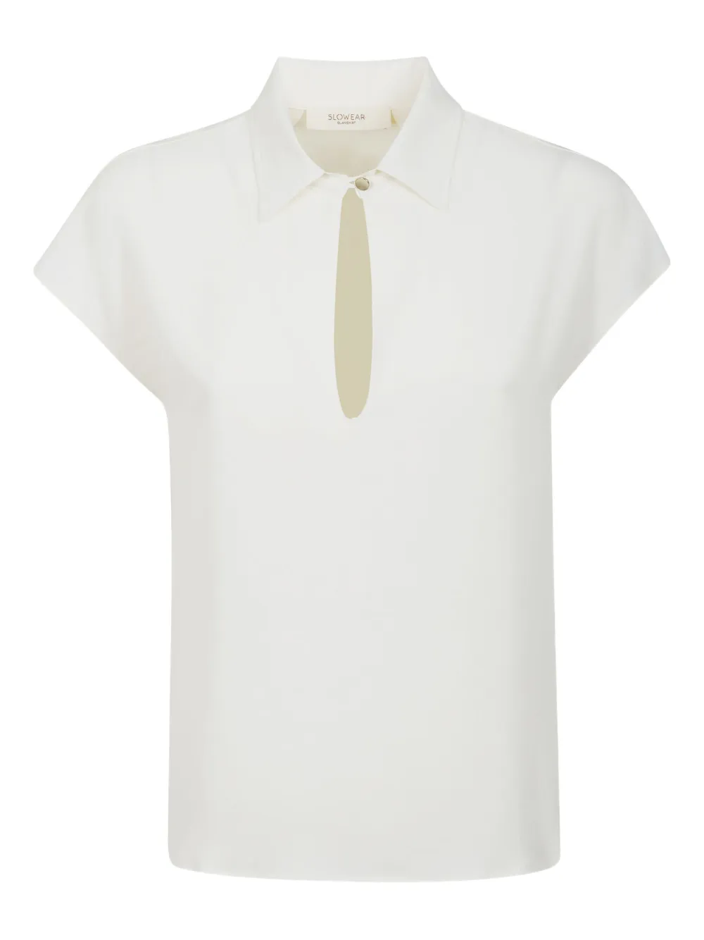 Glanshirt satin blouse | White | Image 1