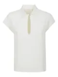 Glanshirt satin blouse - White